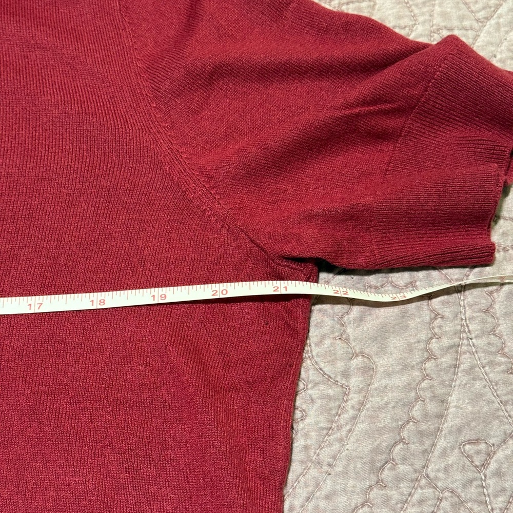 Ann Taylor Factory Deep Red Short Sleeve Sweater - Picture 6 of 11